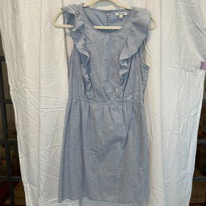 Madewell- Blue Ruffle Dress